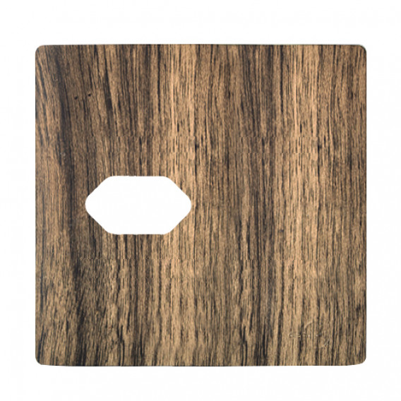 Placa p/ 1 Tomada Horizontal 4x2 - Novara Carvalho Placa p/ 1 Tomada Horizontal 4x2 - Novara Carvalho